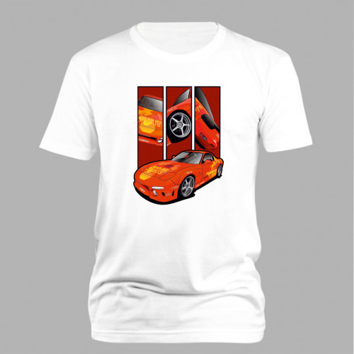 RX7 Orange Julius Shirt white