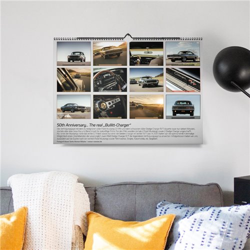 copy of ChromeCars® Wall Calendar  "The Real Bullitt Charger" 2023 (DIN A2)