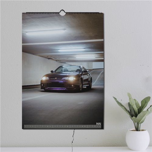 ChromeCars® Wandkalender - Nissan Skyline R33 GT-R V-spec MNPI - 2025 (DIN A2)
