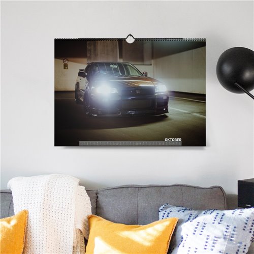 ChromeCars® Wandkalender - Nissan Skyline R34 GT-R V-spec MNPII - 2025 (DIN A2)